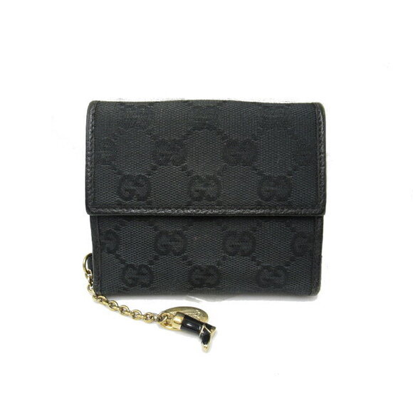 Gucci double hook wallet charm canvas black - Picture 1 of 7